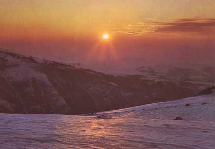Tramonto sulle piste del M. Cornaccione