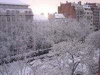 Avenue Louise a Bruxelles sotto la neve