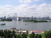 Odaiba e il Rainbow Bridge a Tokyo