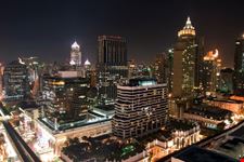 Vista notturna di Bangkok