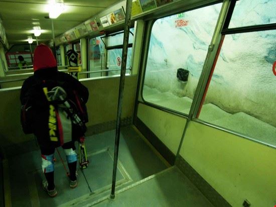 La Metro Alpin e il Padiglione del ghiaccio Saas Fee  