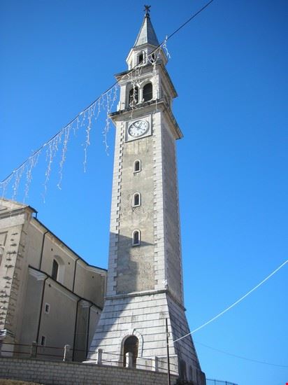  particolare del campanile della chiesa parrocchiale  