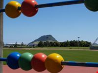tauranga mount maunganui from tauranga domain playground