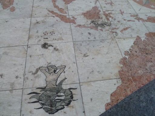 Cartografia conquiste portoghesi sotto il Monumento alle Scoperte