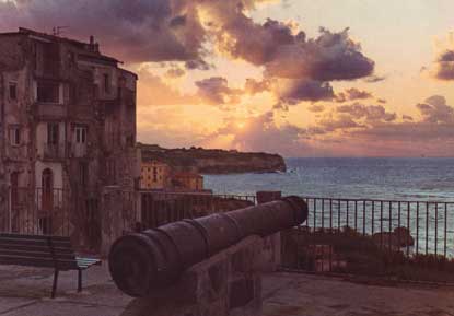 Panorama al tramonto