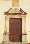 L'artistico portale Barocco dell'antica chiesa parrocchiale 