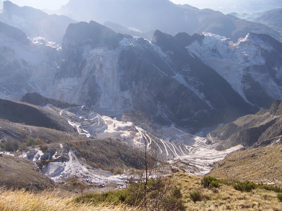 vista delle cave di marmo