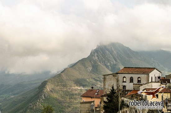 Le dolomiti lucane viste dal paese
