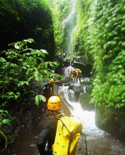 Tamata into the gorge - Bali Canyoning Tamata into the gorge - Bali Canyoning