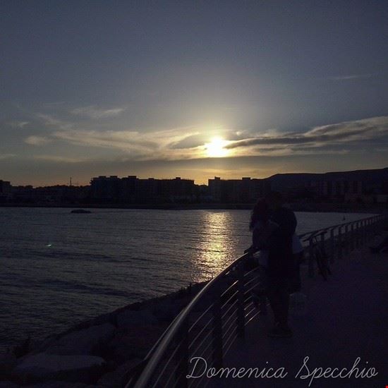  tramonto dal nuovissimo porto turistico "Marina del Gargano"  