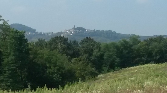 Vista di Monleale alto dalle colline di Volpedo