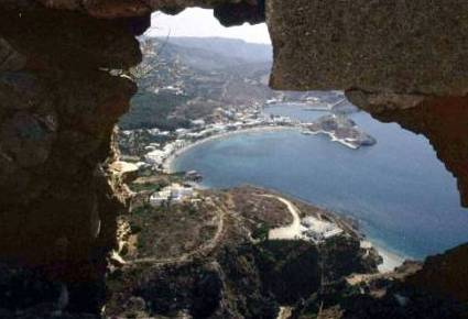 veduta di kapsali sull'isola di kithira