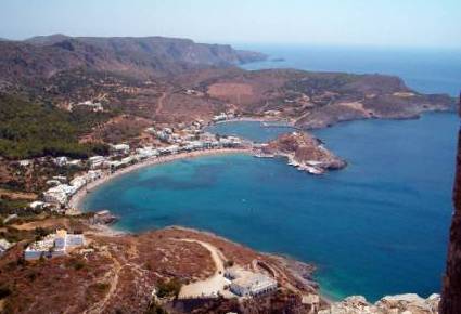 veduta di kapsali sull'isola di kithira