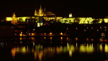 Castello di Praga di notte