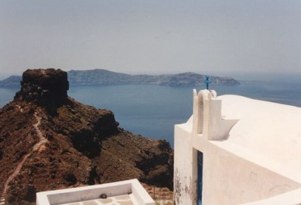 skaros sull'isola di santorini