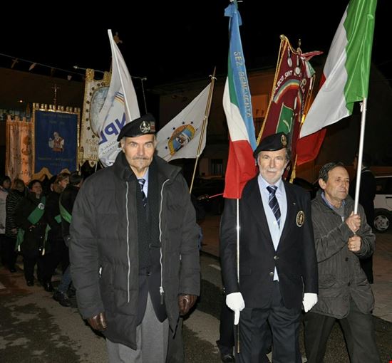 Processione con i labari delle Associazioni, in onore di San Sebastiano Processione con i labari delle Associazioni, in onore di San Sebastiano  