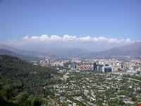 Panorama aereo di Santiago