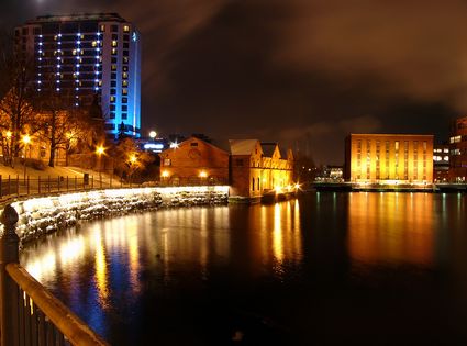 Veduta notturna di Tampere