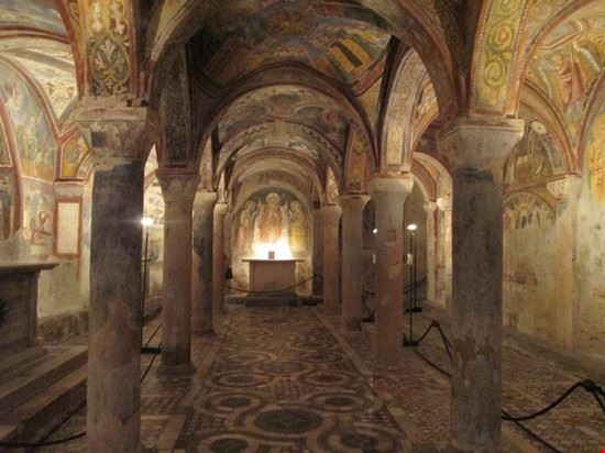 Cripta della Cattedrale - Veduta della navata centrale della Cripta della Cattedrale di Anagni.