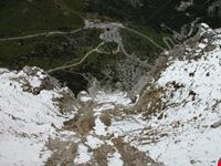 Il passo Falzarego visto dalla funivia Lagazuoi