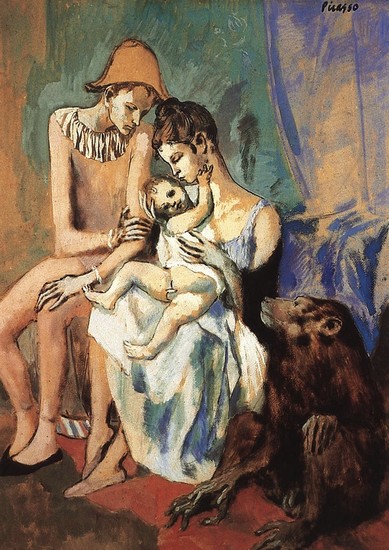 famiglia di acrobati con scimmia (picasso) - goteborg museum of art