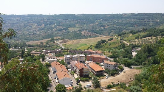 Vista dall'alto di Miglionico