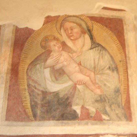  QUESTO AFFRESCO E' STATO TROVATO CON IL RESTAURO DEGLI AFFRESCHI NELLA CHIESETTA DI SAN BARTOLOMEO NEL 1999.  