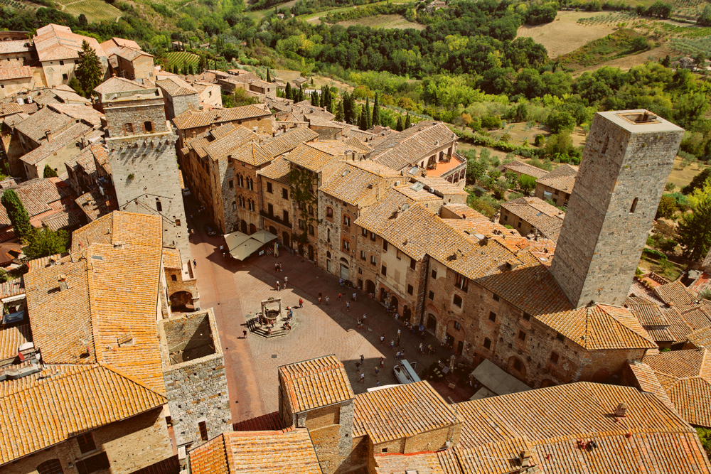 Piazza Cisterna San Gimignano