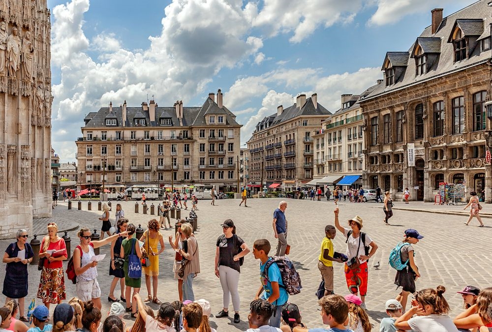 Piazza della Cattedrale a Rouen