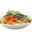 Tagliatelle trota e asparagi
